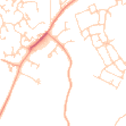 Daytime road noise heatmap for GU10 5BT