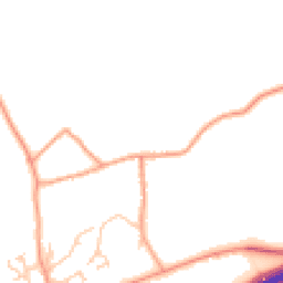 Daytime road noise heatmap for GU10 5JW