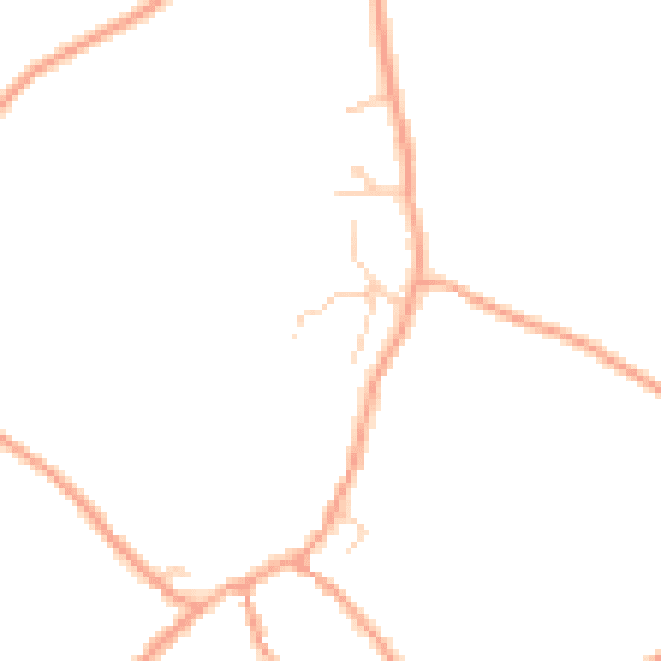 Daytime road noise heatmap for GU10 5RD