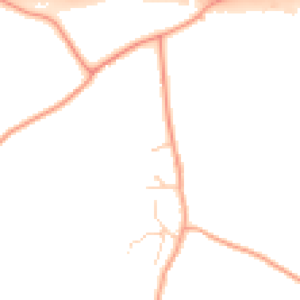 Daytime road noise heatmap for GU10 5SA