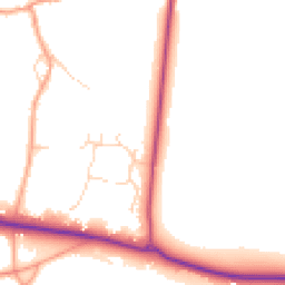 Daytime road noise heatmap for GU10 5TF