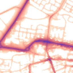Daytime road noise heatmap for GU11 1AE