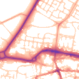 Daytime road noise heatmap for GU11 1AG