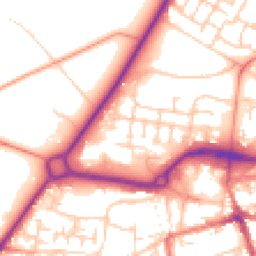 Daytime road noise heatmap for GU11 1AL