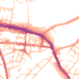 Daytime road noise heatmap for GU11 1AZ