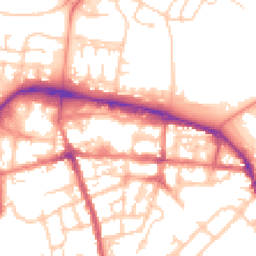 Daytime road noise heatmap for GU11 1BX