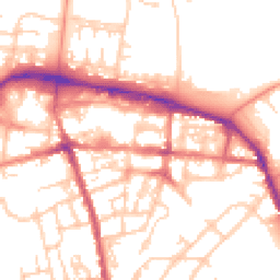 Daytime road noise heatmap for GU11 1EE