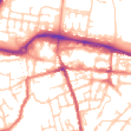 Daytime road noise heatmap for GU11 1FE