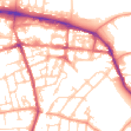 Daytime road noise heatmap for GU11 1HG