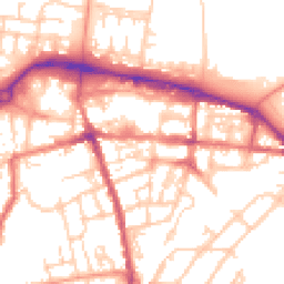 Daytime road noise heatmap for GU11 1JW