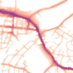 Daytime road noise heatmap for GU11 1TL