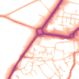 Daytime road noise heatmap for GU11 1YH