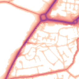 Daytime road noise heatmap for GU11 1YZ