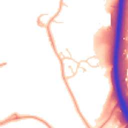Daytime road noise heatmap for GU11 2NS