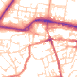 Daytime road noise heatmap for GU11 3GY