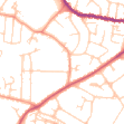 Daytime road noise heatmap for GU11 3SP