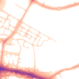Daytime road noise heatmap for GU11 4EL