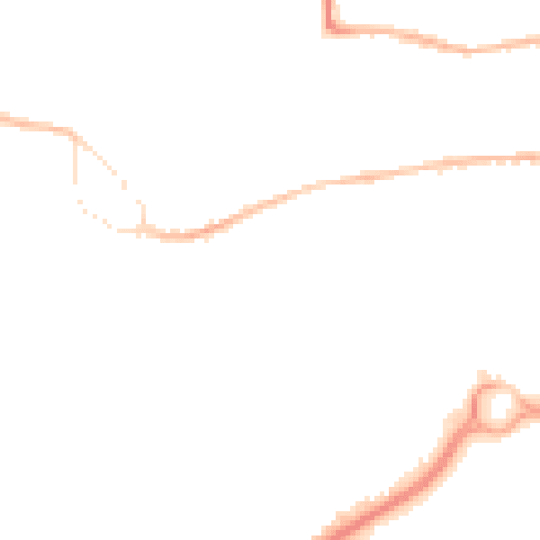Night-time road noise heatmap for GU14 0AQ