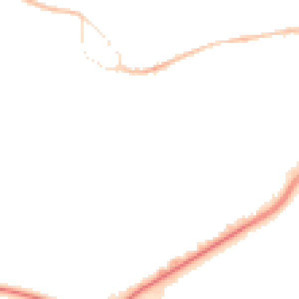 Night-time road noise heatmap for GU14 0AW