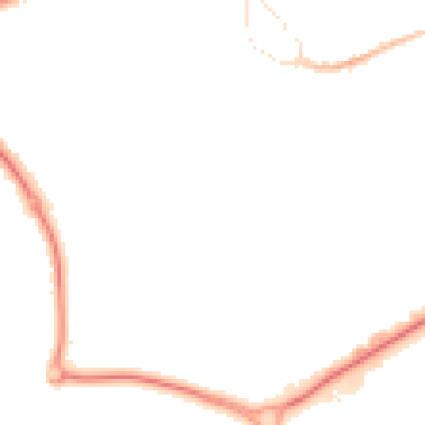 Night-time road noise heatmap for GU14 0BS