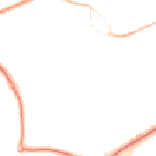 Night-time road noise heatmap for GU14 0BT