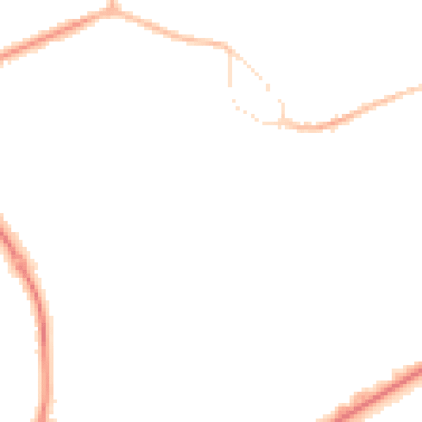 Night-time road noise heatmap for GU14 0BU