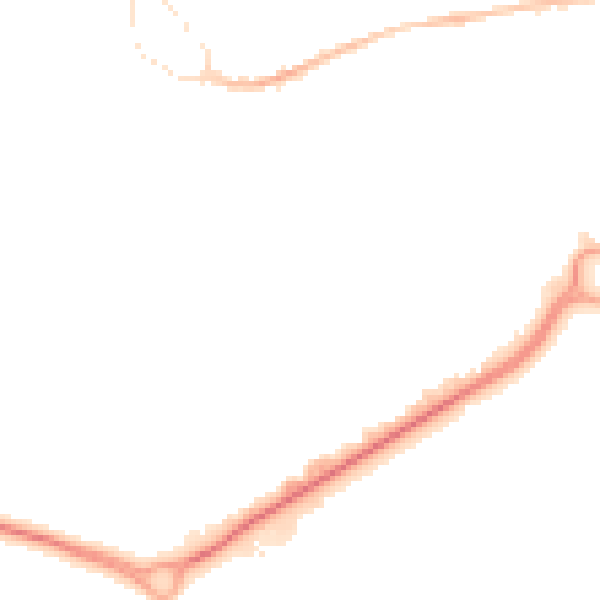 Night-time road noise heatmap for GU14 0DH