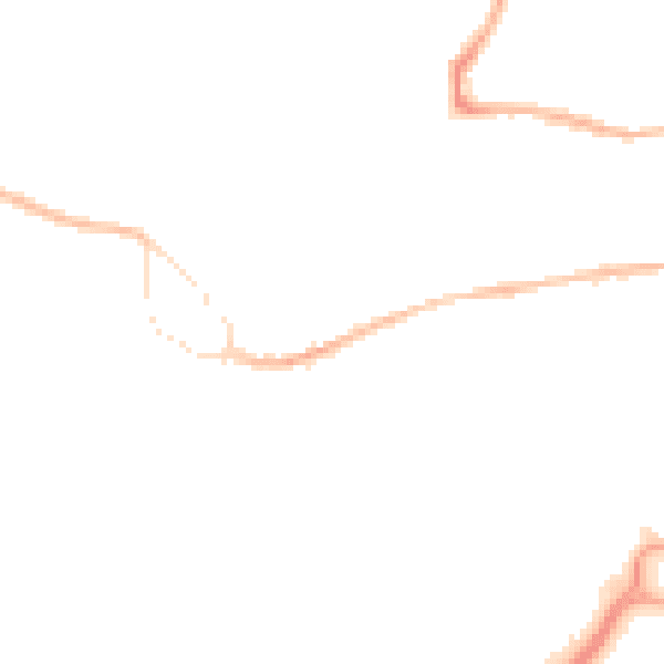 Night-time road noise heatmap for GU14 0EN