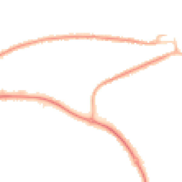 Night-time road noise heatmap for GU14 0FW