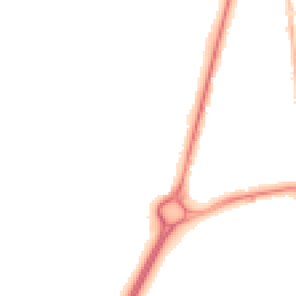 Night-time road noise heatmap for GU14 6FN