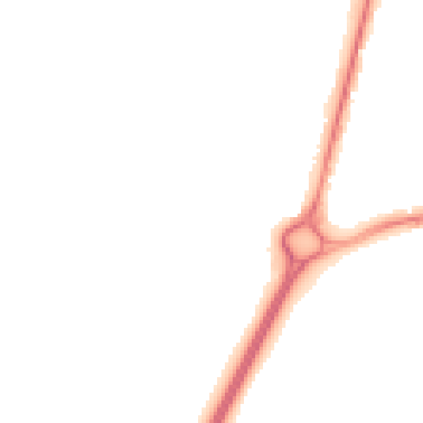 Night-time road noise heatmap for GU14 6GF
