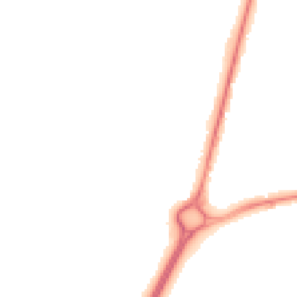 Night-time road noise heatmap for GU14 6GP