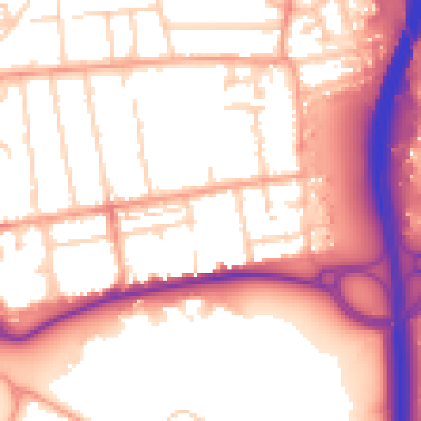 Daytime road noise heatmap for GU14 6HL