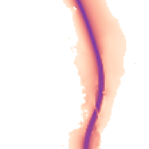 Night-time road noise heatmap for GU14 6LX