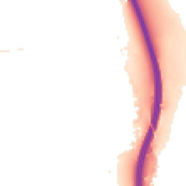 Night-time road noise heatmap for GU14 6PJ