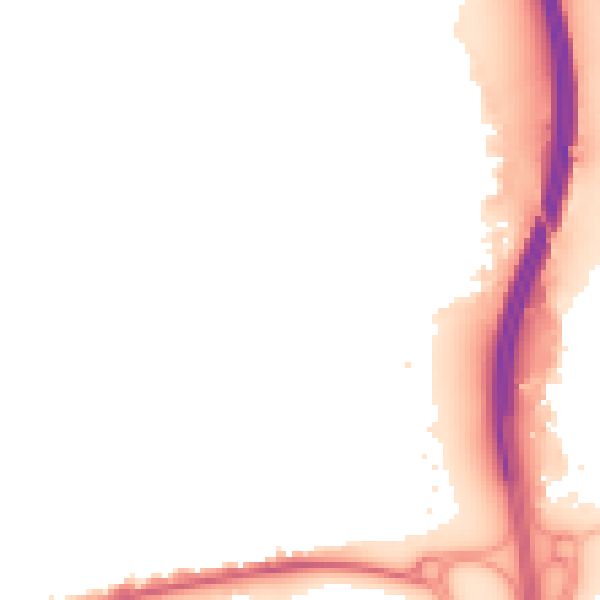 Night-time road noise heatmap for GU14 6PR