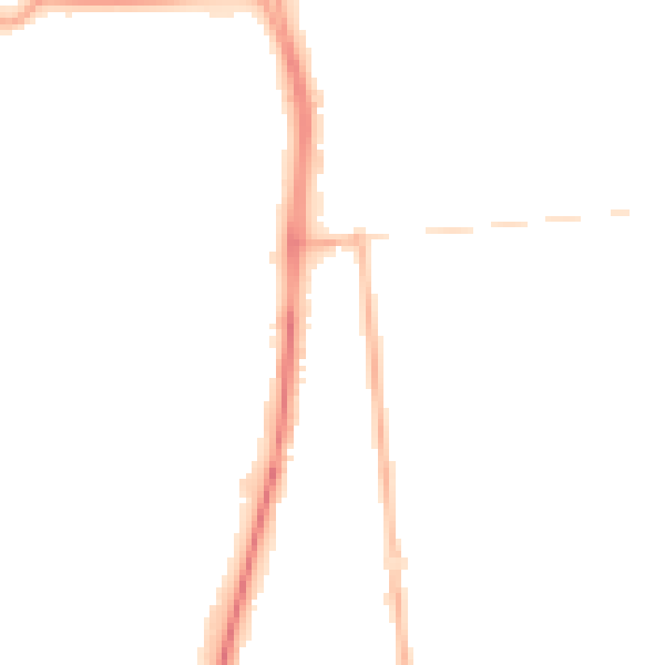 Night-time road noise heatmap for GU14 6RX