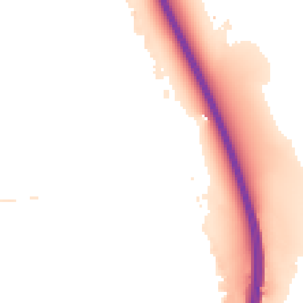 Night-time road noise heatmap for GU14 7DU