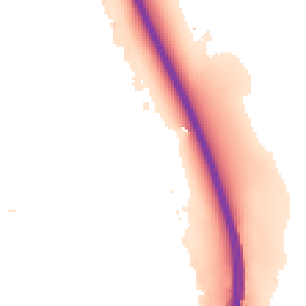 Night-time road noise heatmap for GU14 7ER