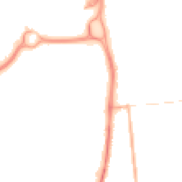 Night-time road noise heatmap for GU14 7GT