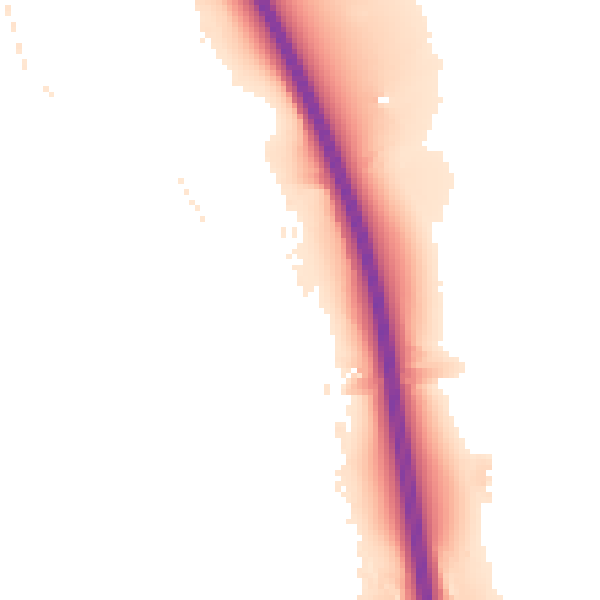 Night-time road noise heatmap for GU14 8BB