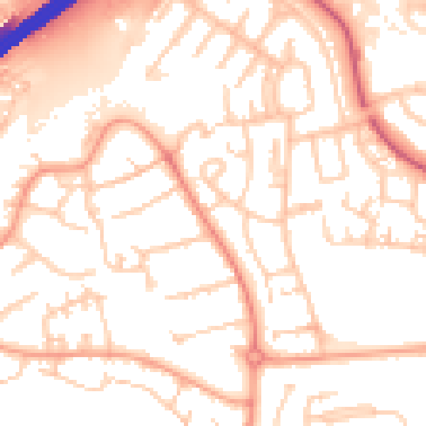 Daytime road noise heatmap for GU14 8US