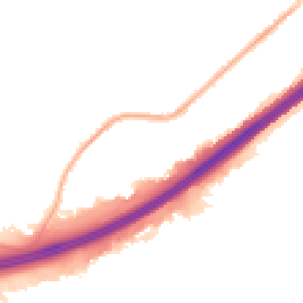 Night-time road noise heatmap for GU14 9JF