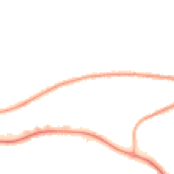 Night-time road noise heatmap for GU14 9SE