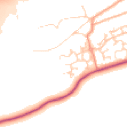 Daytime road noise heatmap for GU18 5LD
