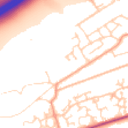Daytime road noise heatmap for GU18 5NA