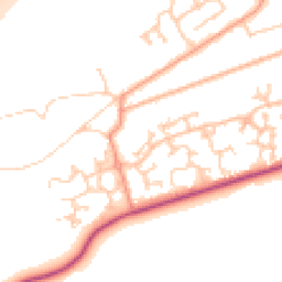 Daytime road noise heatmap for GU18 5PB