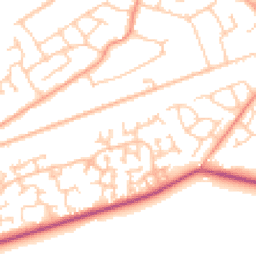 Daytime road noise heatmap for GU18 5QT