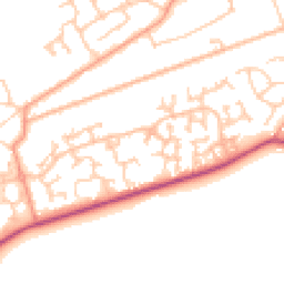 Daytime road noise heatmap for GU18 5QX