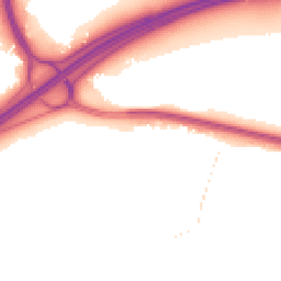 Night-time road noise heatmap for GU18 5RJ
